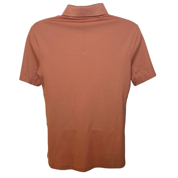 Lululemon Evolution Polo Shirt Mens Medium Orange Pima Cotton Blend Short Sleeve - Picture 3 of 9